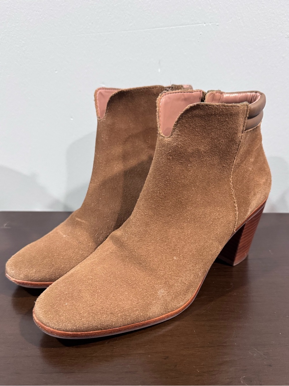 Bernardo Tan Suede Ankle Booties